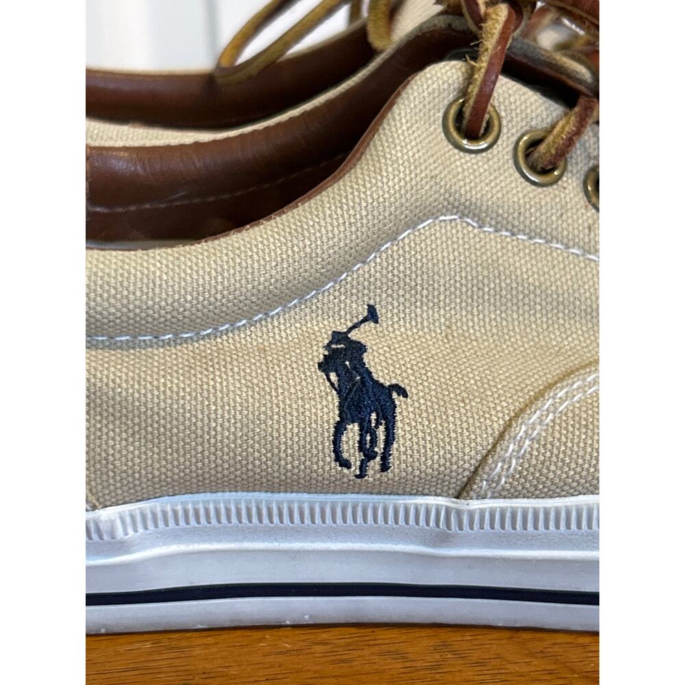 Polo Ralph Lauren Vaughn Canvas Leather Loafers - Picture 2 of 9